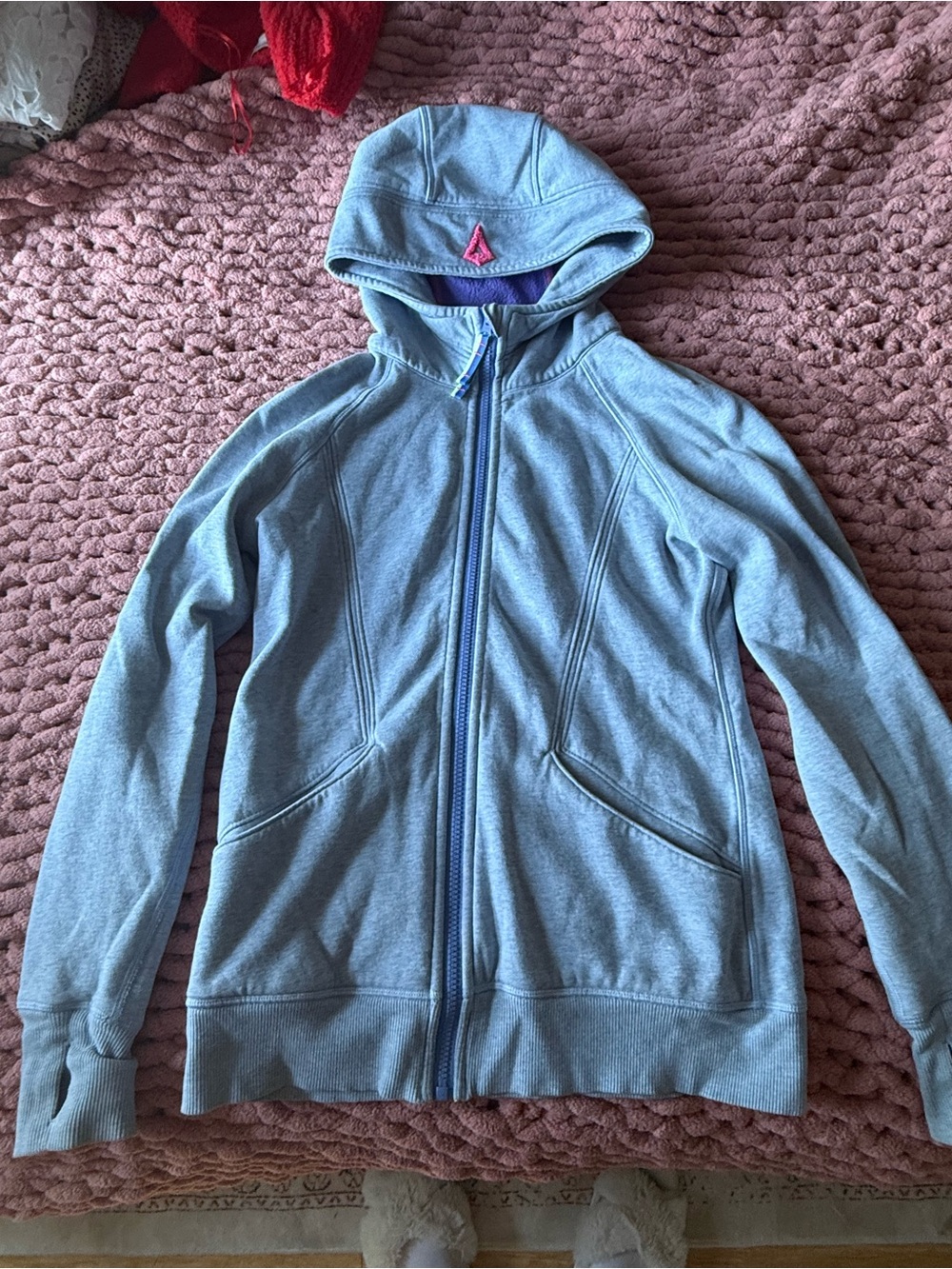 Ivivva Light Blue Hooded Zip Jacket